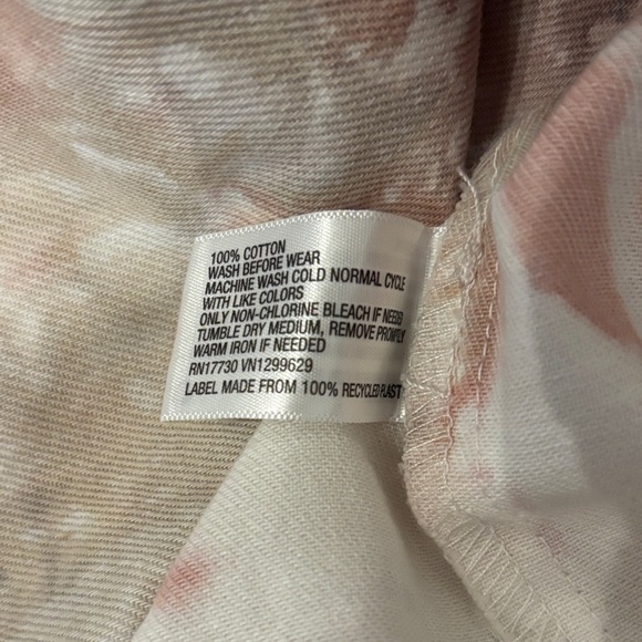 Wild Fable Cream and Tan Tye Dye Overall Mini Dress - Picture 6 of 6